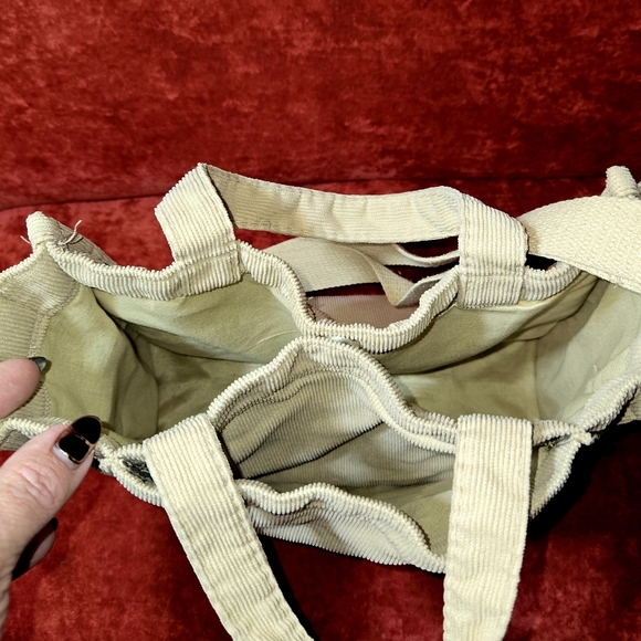 Corduroy Canvas Crossbody/Shoulder/Hand Bag by Letu Multi-Use Unisex Khaki - Picture 5 of 12